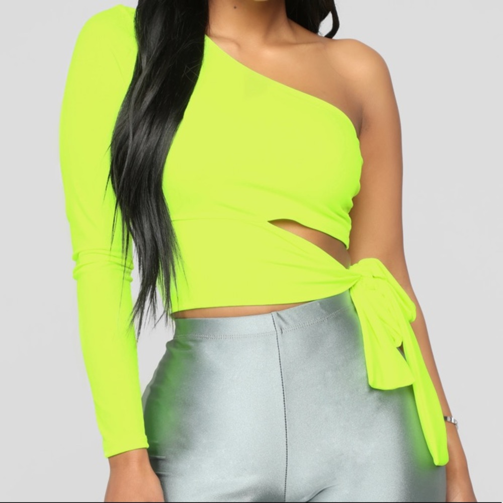 Neon green top